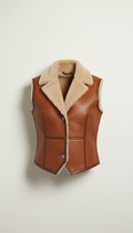 Gilet in montone Cognac su misura