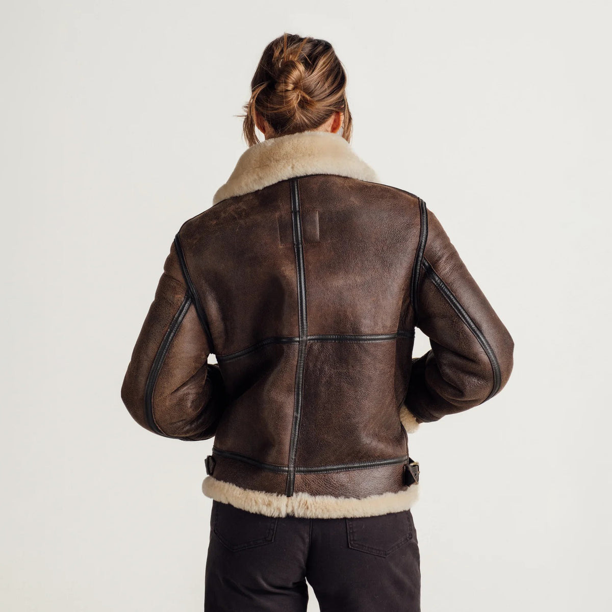 B-3 Sheepskin Shearling Aviator Flight Jacket