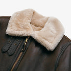 B-3 Sheepskin Shearling Aviator Flight Jacket