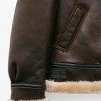 B-3 Sheepskin Shearling Aviator Flight Jacket