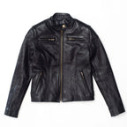 Café Racer Women's Black Leather Jacket