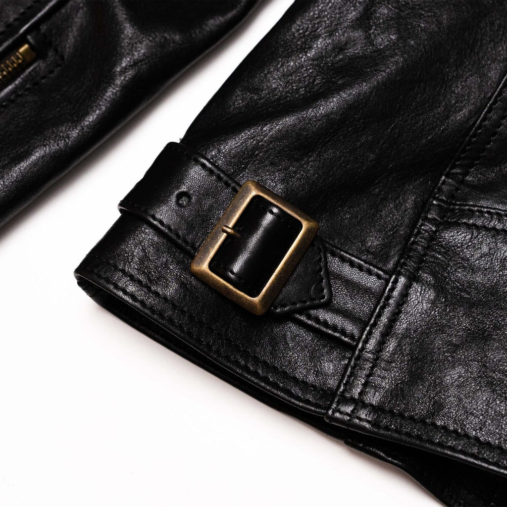 Café Racer Women's Black Leather Jacket