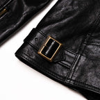 Café Racer Women's Black Leather Jacket