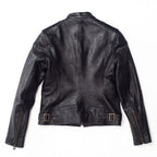 Café Racer Women's Black Leather Jacket
