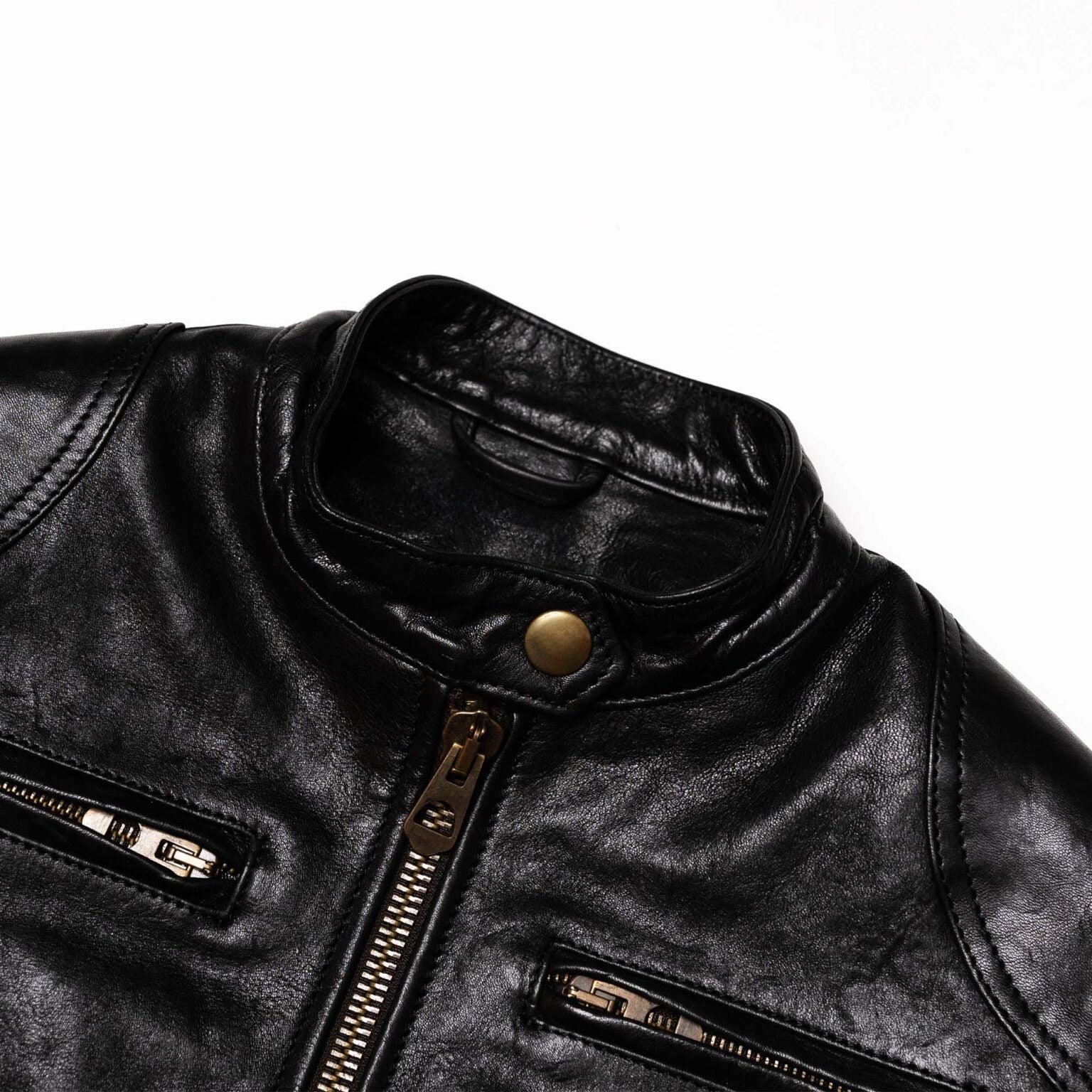 Café Racer Women's Black Leather Jacket