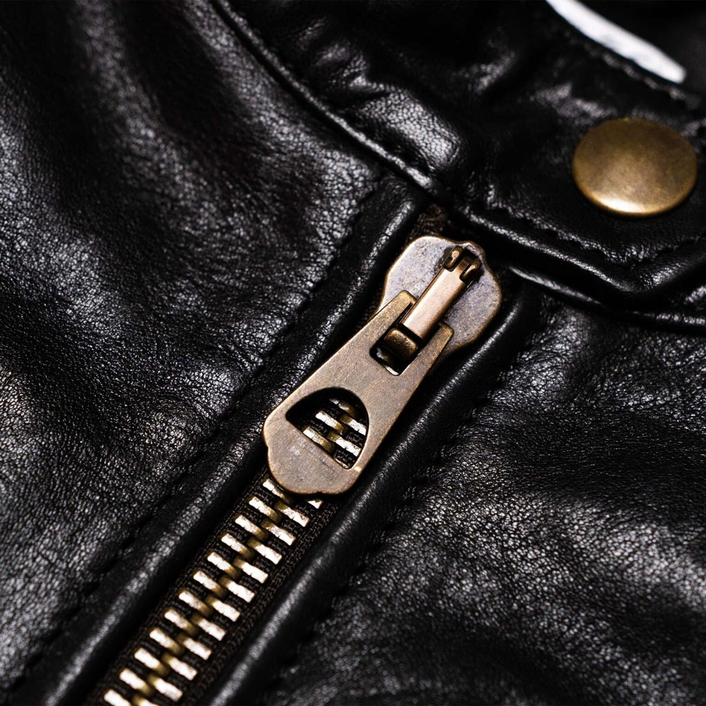 Café Racer Women's Black Leather Jacket