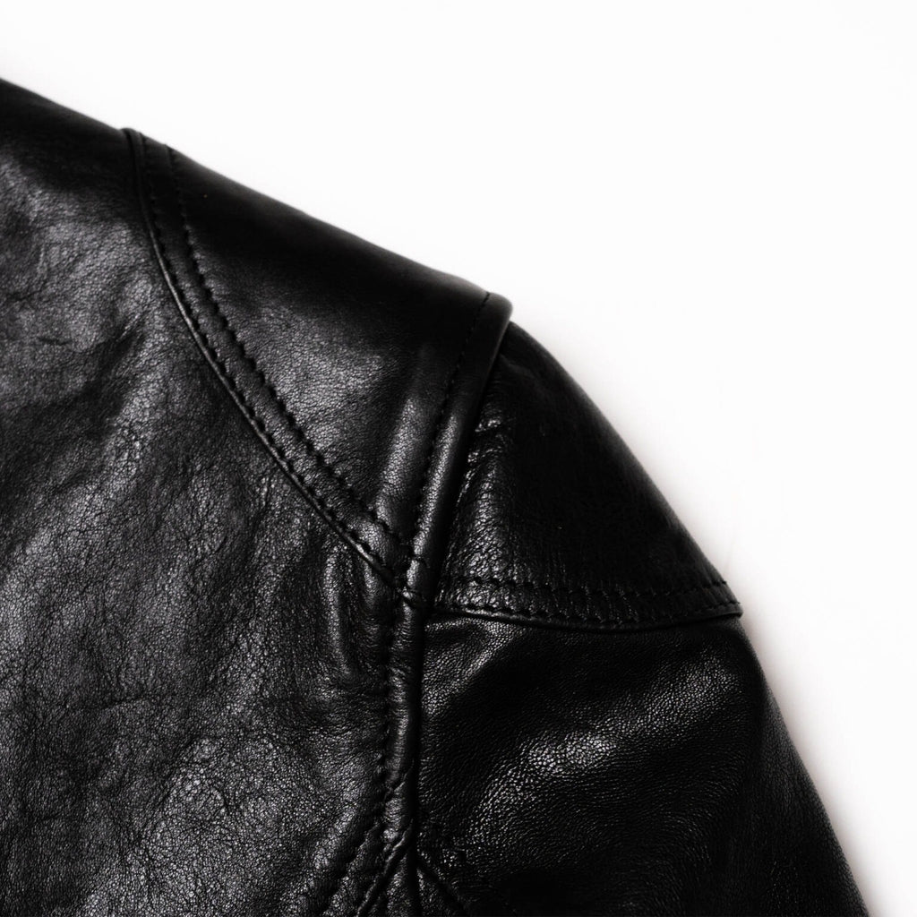 Café Racer Women's Black Leather Jacket