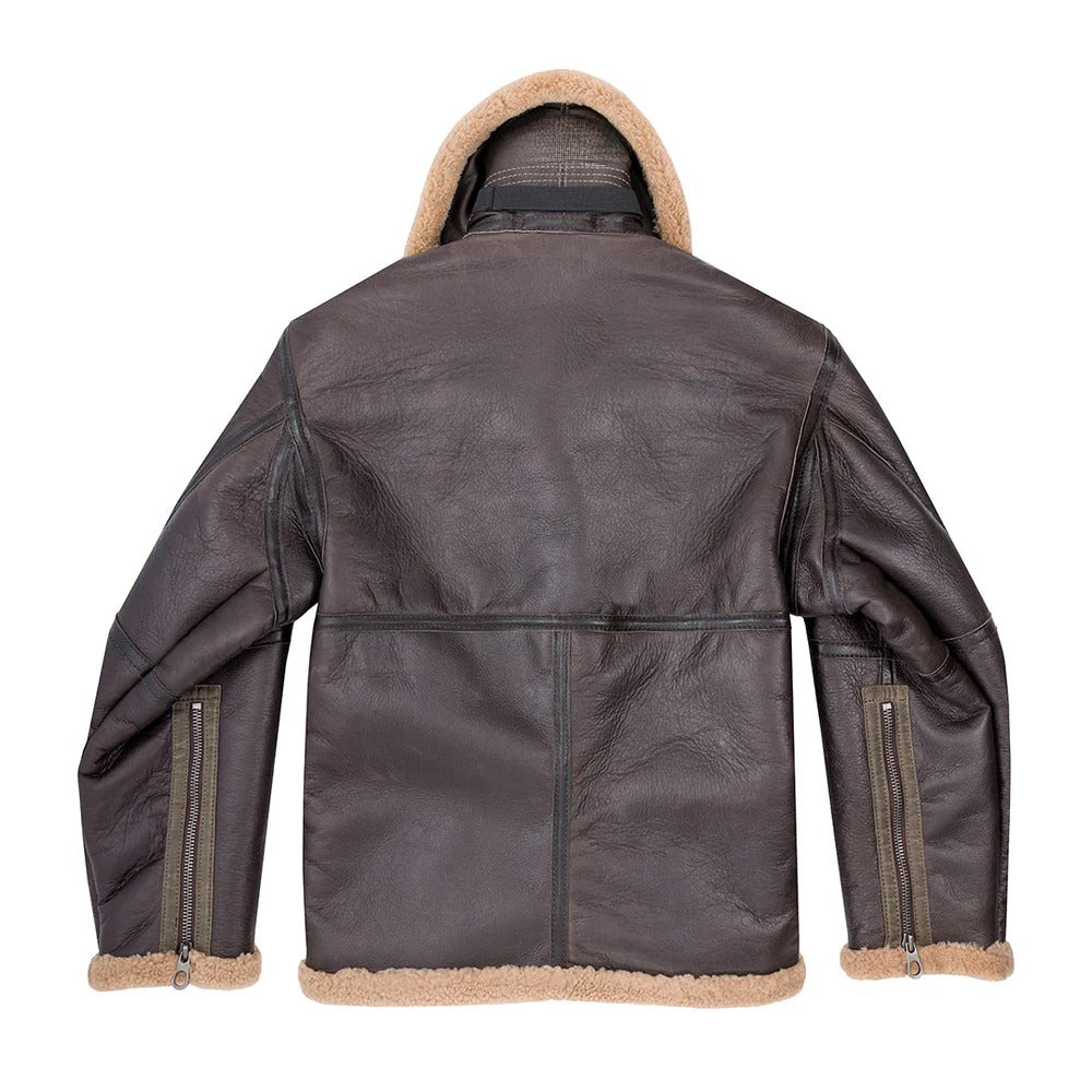 Men's RAF Fighter Weight Sheepskin Leather Bomber Jacket
