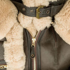 RAF Hooded Men's Shearling Leather Jacket