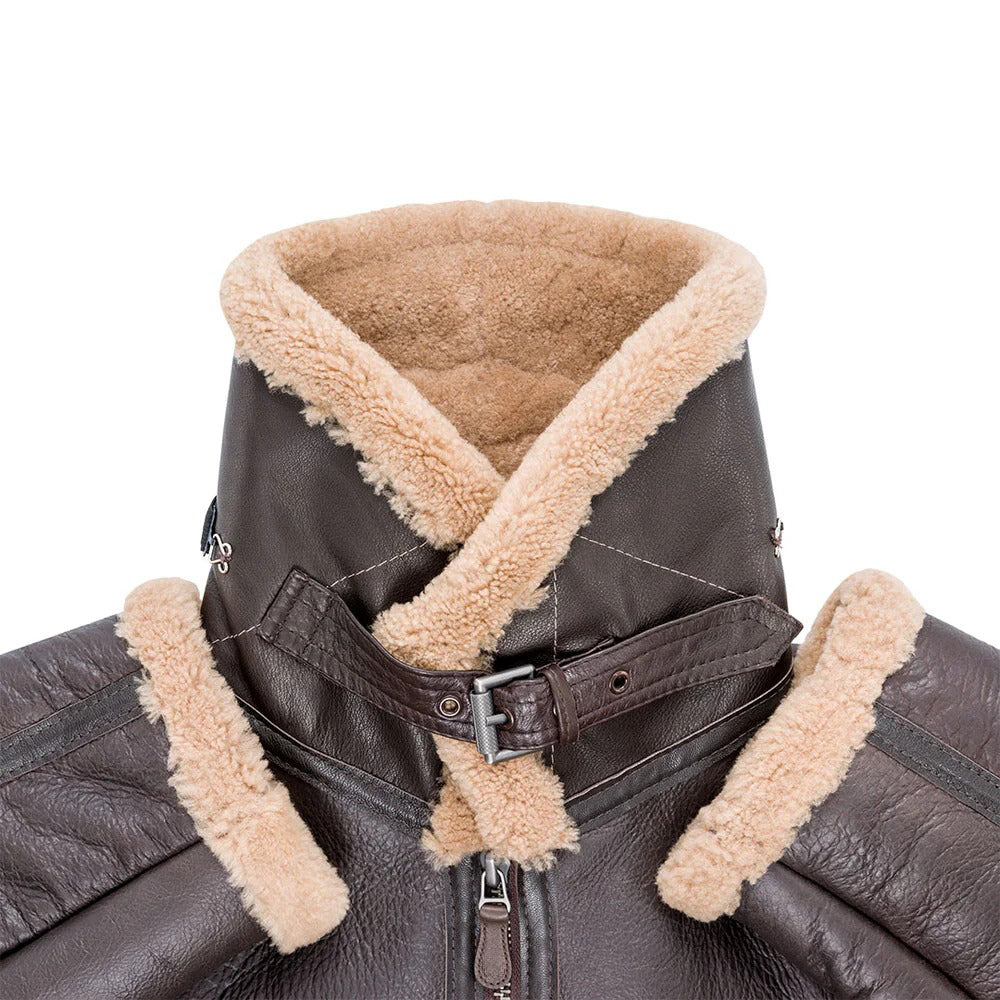 Men's RAF Fighter Weight Sheepskin Leather Bomber Jacket