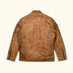 Men's Brown Cafe Racer Leather Biker Jacket