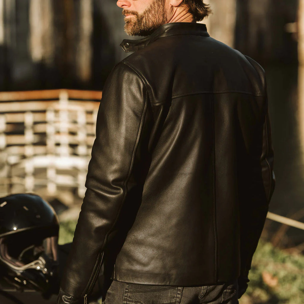 Men's Black Leather Moto Jacket | Biker Jacket