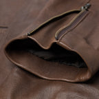 Men's Dark Brown Leather Biker Jacket | Moto Jacket