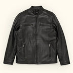 Men's Black Leather Moto Jacket | Biker Jacket