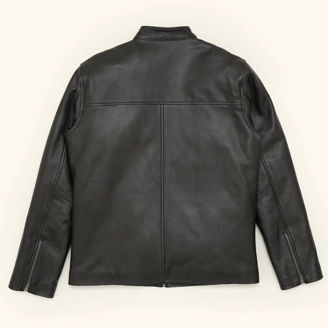 Men's Black Leather Moto Jacket | Biker Jacket