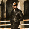 Men's Black Leather Moto Jacket | Biker Jacket