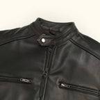 Men's Black Leather Moto Jacket | Biker Jacket