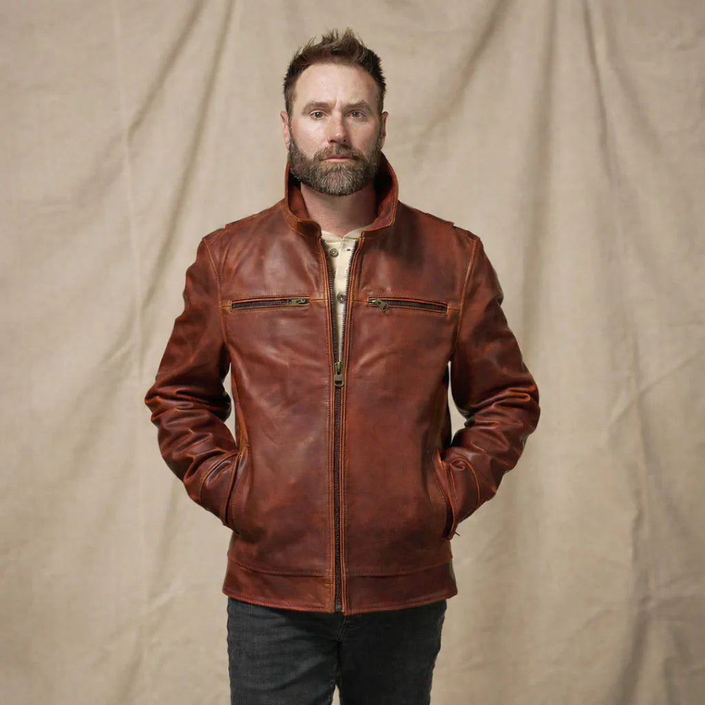 Men's Brown Legacy Leather Flight Jacket – Full Grain Cow Leather