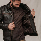 Men's Dark Brown Legacy Leather Flight Jacket – Full Grain Cow Leather