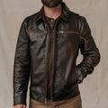 Men's Dark Brown Legacy Leather Flight Jacket – Full Grain Cow Leather