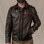 Men's Dark Brown Legacy Leather Flight Jacket – Full Grain Cow Leather