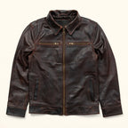 Men's Dark Brown Legacy Leather Flight Jacket – Full Grain Cow Leather