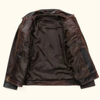 Men's Dark Brown Legacy Leather Flight Jacket – Full Grain Cow Leather