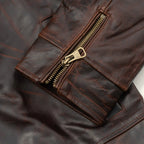 Men's Dark Brown Legacy Leather Flight Jacket – Full Grain Cow Leather