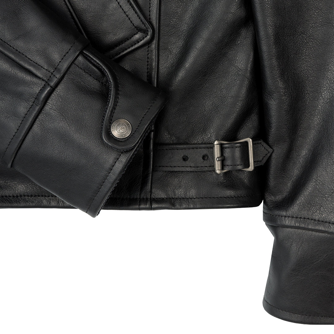 Men's Black Moto Jacket – Vintage Style Motorcycle Leather Jacket