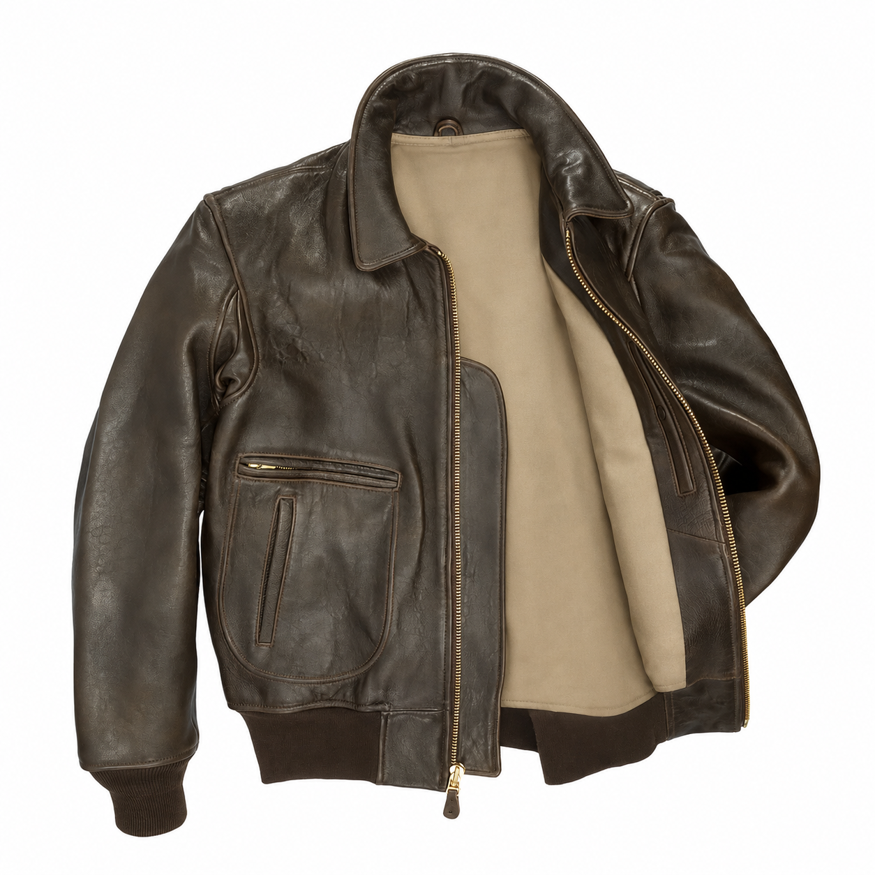 Men's Vintage Brown Lambskin Leather Motorcycle Jacket | Raiders Moto Jacket