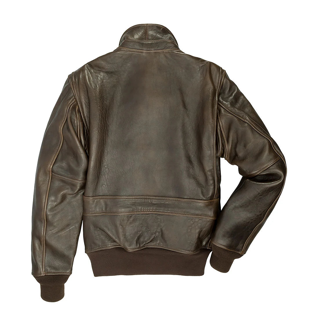Men's Vintage Brown Lambskin Leather Motorcycle Jacket | Raiders Moto Jacket