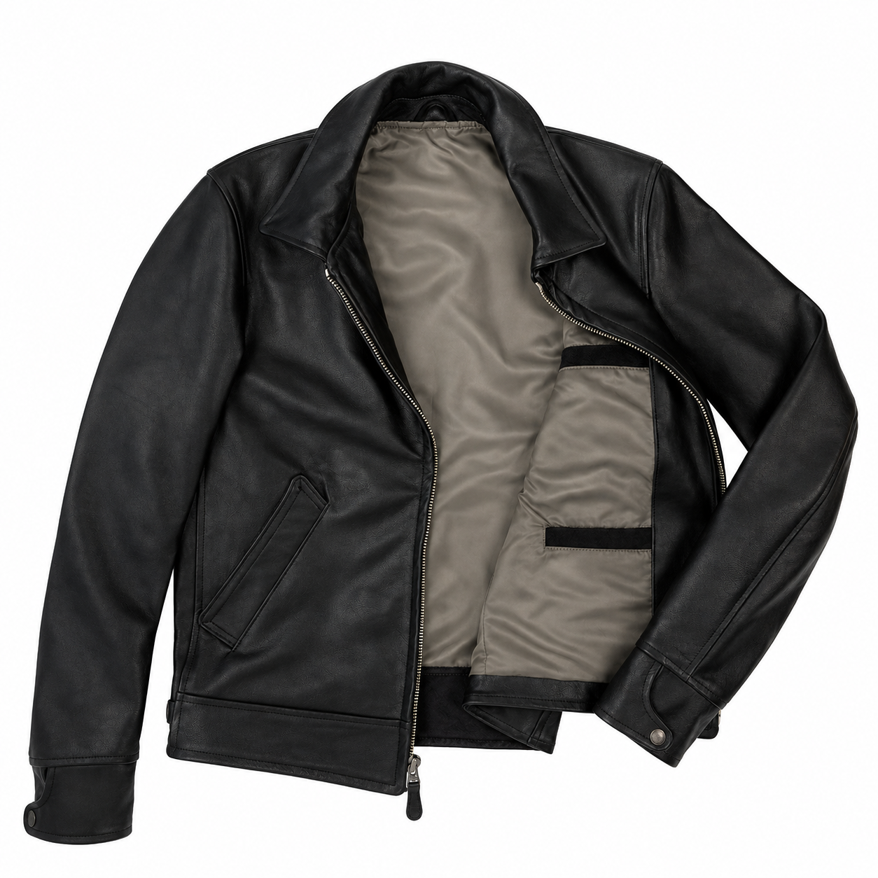 Men's Black Moto Jacket – Vintage Style Motorcycle Leather Jacket