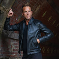 Men's Black Moto Jacket – Vintage Style Motorcycle Leather Jacket