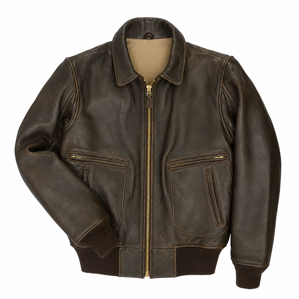 Men's Vintage Brown Lambskin Leather Motorcycle Jacket | Raiders Moto Jacket