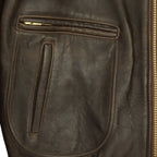 Men's Vintage Brown Lambskin Leather Motorcycle Jacket | Raiders Moto Jacket