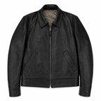 Men's Black Moto Jacket – Vintage Style Motorcycle Leather Jacket