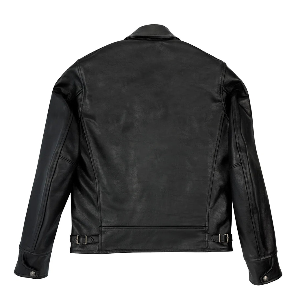 Men's Black Moto Jacket – Vintage Style Motorcycle Leather Jacket