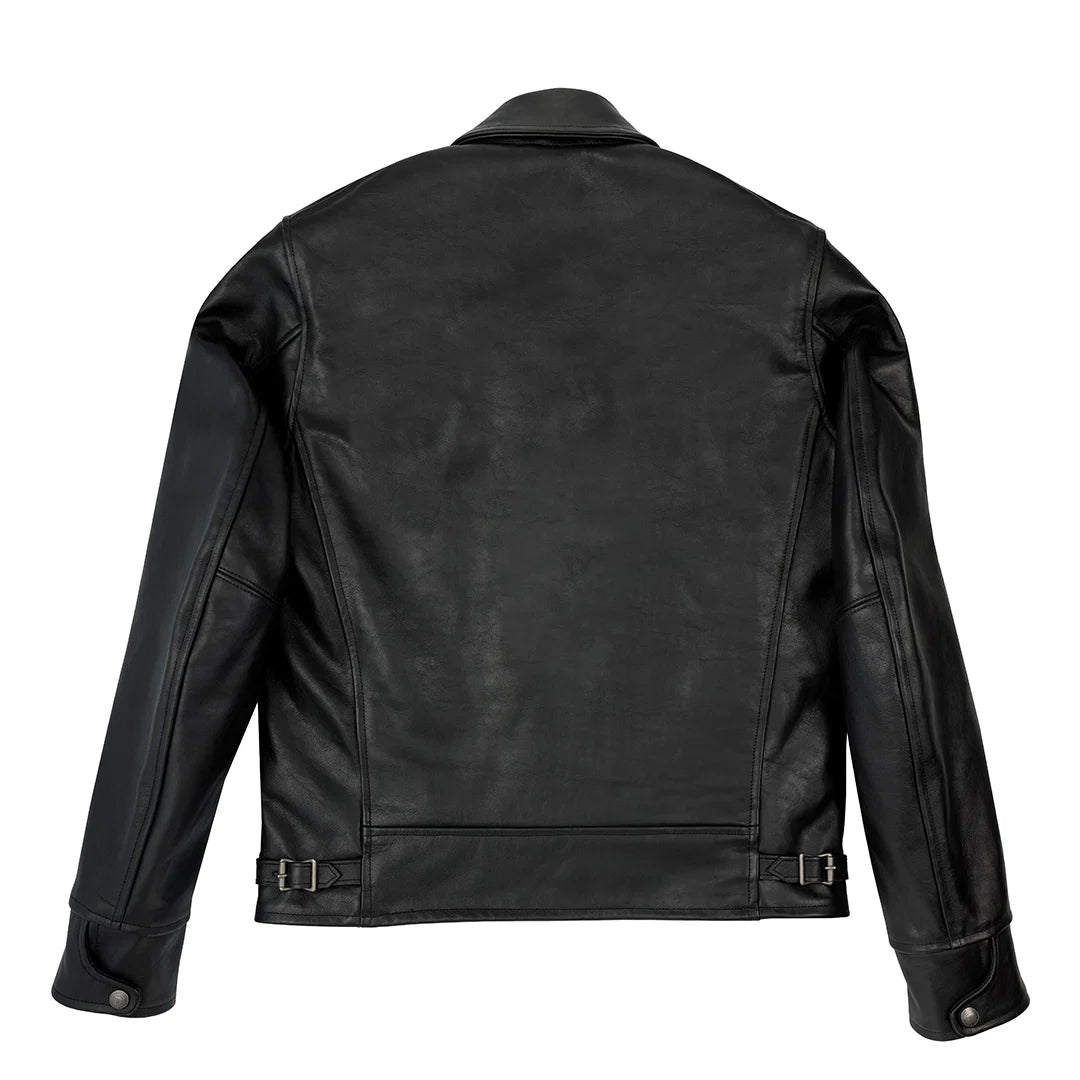 Men's Black Moto Jacket – Vintage Style Motorcycle Leather Jacket