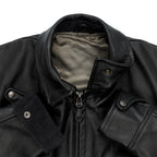 Men's Black Moto Jacket – Vintage Style Motorcycle Leather Jacket
