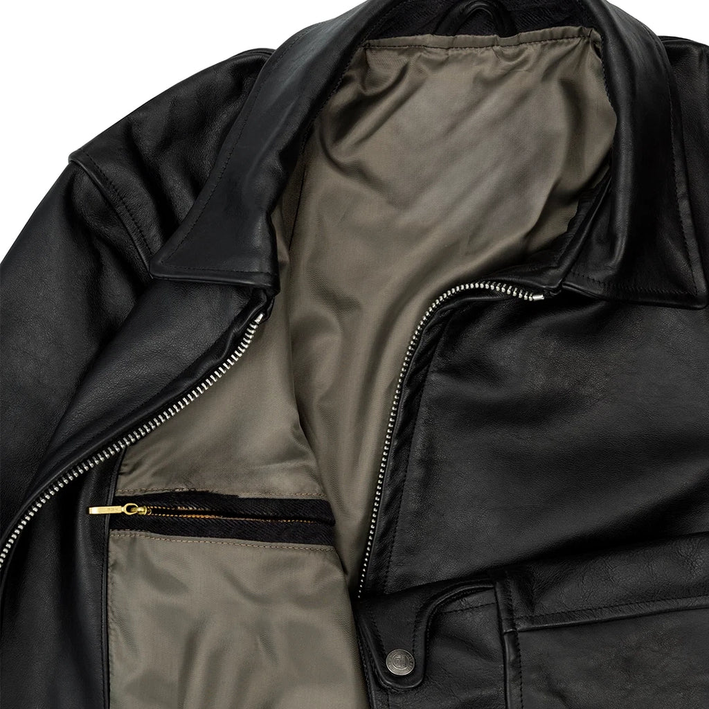 Men's Black Moto Jacket – Vintage Style Motorcycle Leather Jacket