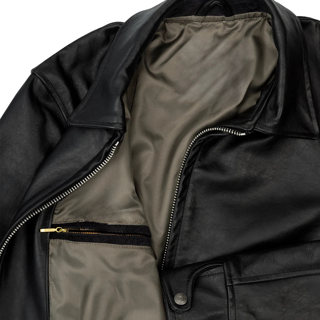 Men's Black Moto Jacket – Vintage Style Motorcycle Leather Jacket