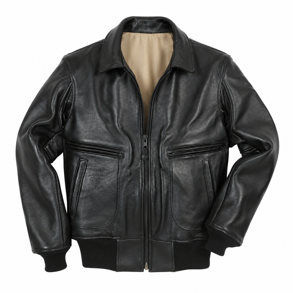 Men's Black Lambskin Leather Motorcycle Jacket | Raiders Moto Jacket