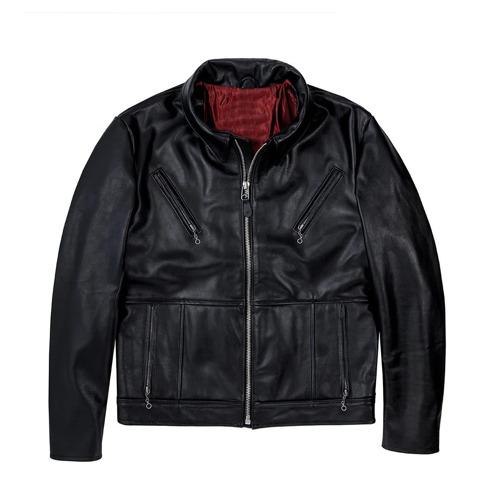 Men's Black Victory Rider Leather Moto Jacket | Biker Jacket