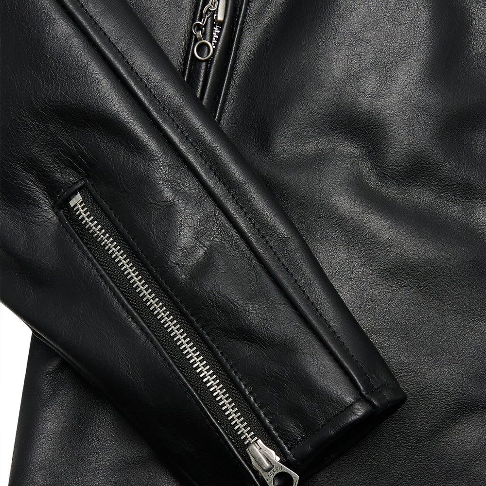 Men's 1960 Leather Racer Jacket – Slim Fit Café Racer Biker Jacket