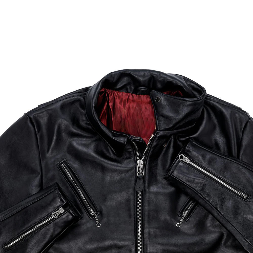 Men's Black Victory Rider Leather Moto Jacket | Biker Jacket