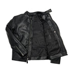 Men's 1960 Leather Racer Jacket – Slim Fit Café Racer Biker Jacket