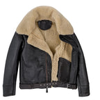 Men's B-2 Shearling Bomber Jacket – WWI Flight Jacket in Genuine Sheepskin Leather