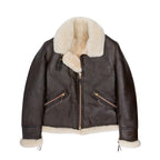 Men's B-9 Sheepskin Leather Jacket – Genuine Sheepskin Faux Fur Lined Bomber Coat