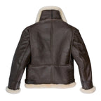Men's B-9 Sheepskin Leather Jacket – Genuine Sheepskin Faux Fur Lined Bomber Coat
