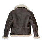 Men's B-9 Sheepskin Leather Jacket – Genuine Sheepskin Faux Fur Lined Bomber Coat